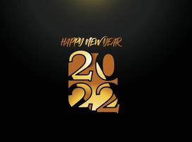 felice anno nuovo 2022 testo tipografia design picchiettio, illustrazione vettoriale. vettore