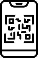 icona del vettore di scansione del codice qr