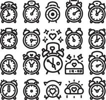 20 impostato di semplice orologio icone vettore