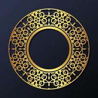 disegno del cerchio del modello di ornamento di lusso vettore