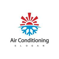 logo dell'aria condizionata, concetto di logo hvac vettore