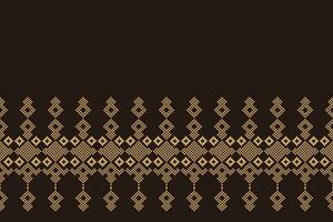 etnico geometrico tessuto modello attraversare punto.ikat ricamo etnico orientale pixel modello Marrone sfondo. astratto, vettore, illustrazione. trama, abbigliamento, sciarpa, decorazione, motivi, seta sfondo. vettore