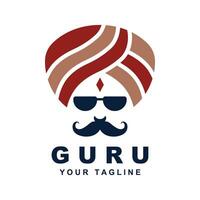 guru logo icona design vettore illustrazione. logo adatto per uomo relazionato Prodotto, yoga, conoscenza e in viaggio agenzia
