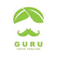 guru logo icona design vettore illustrazione. logo adatto per uomo relazionato Prodotto, yoga, conoscenza e in viaggio agenzia