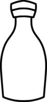 scarabocchio bottiglia soia latte clipart mano disegnato bevanda schizzo vettore
