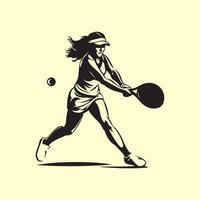 tennis giocatore silhouette vettore