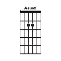 asus2 chitarra accordo icona vettore