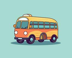 carino cartone animato scuola autobus illustrazione vettore