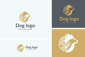 elegante canino emblema design - moderno il branding concetti vettore