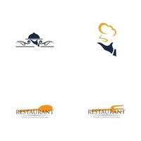 modello di progettazione dell'illustrazione vettoriale del logo del ristorante