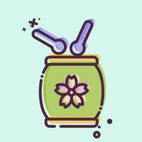 icona tamburellare. relazionato per sakura Festival simbolo. mbe stile. semplice design modificabile. semplice illustrazione vettore