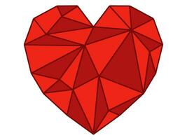 San Valentino sfondo geometrico cuore illustrazione vettore