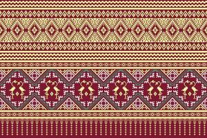 premio etnico tradizionale d'oro tailandese seta modello su marrone sfondo. vettore design per tessuto, tappeto, ricamo, piastrella, avvolgere, sfondo, e sfondo.