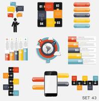 raccolta di modelli di infografica per l'illustrazione vettoriale aziendale