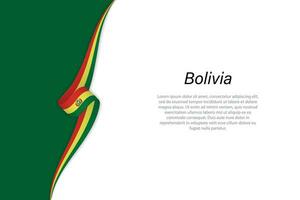 onda bandiera di Bolivia con copyspace sfondo. vettore