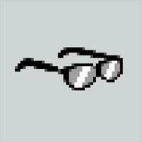 pixel arte illustrazione occhiali. pixelated occhiali. bicchieri occhio pixelated per il pixel arte gioco e icona per sito web e video gioco. vecchio scuola retrò. vettore