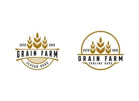 semplice e minimalista grano o Grano logo design. fabbrica di birra logo vettore