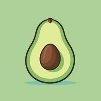 carino avocado vettore illustrazione