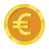 illustrazione di europeo Euro moneta vettore