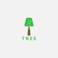 un' capriccioso albero logo quello somiglia un' scrivania lampada. vettore