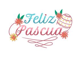 Tipografia Feliz Pascua vettore