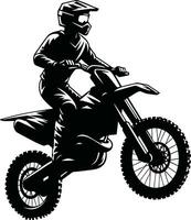 ai generato motocross ciclista silhouette illustrazione gratuito vettore