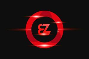 bz rosso logo design. vettore logo design per attività commerciale.