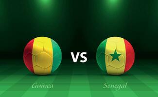 Guinea vs Senegal calcio tabellone segnapunti trasmissione modello vettore