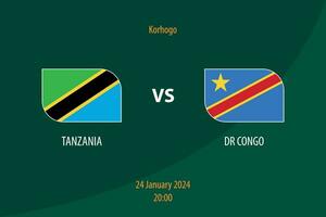 Tanzania vs dr congo calcio tabellone segnapunti trasmissione modello vettore