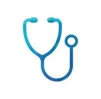 stetoscopio logo. medico icona. Salute simbolo. vettore
