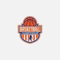 pallacanestro logo distintivo e etichetta vettore