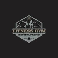 fitness palestra- distintivo -logo vettore