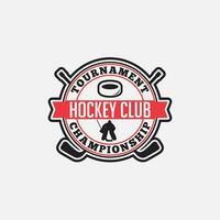 hockey logo distintivo e etichetta vettore