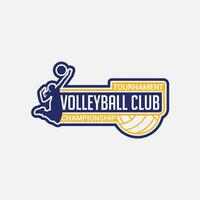 pallavolo logo distintivo e etichetta vettore