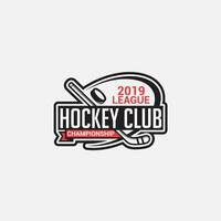 hockey logo distintivo e etichetta vettore