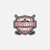 hockey logo distintivo e etichetta vettore