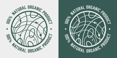 biologico salutare cibo etichetta, naturale vegano e vegetariano ecologico Prodotto emblema vettore