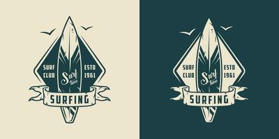 Surf tavola per fare surf. grafico Hawaii tavola da surf vettore