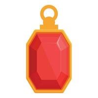 rosso rubino pietra preziosa icona cartone animato vettore. presente vendita bellezza vettore