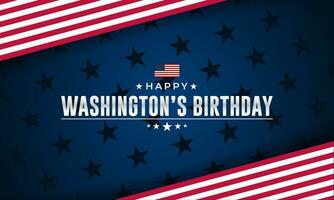 contento Washington compleanno sfondo vettore illustrazione