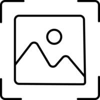 Immagine messa a fuoco schema vettore illustrazione icona