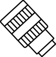 telecamera lente schema vettore illustrazione icona