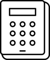 Codice PIN tastiera schema vettore illustrazione icona