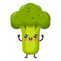 Groovy cartone animato divertente broccoli vettore