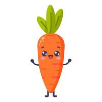 Groovy cartone animato divertente carota vettore