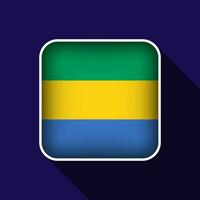 piatto Gabon bandiera sfondo vettore illustrazione