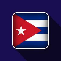 piatto Cuba bandiera sfondo vettore illustrazione