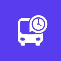 autobus orario, tempo icona vettore
