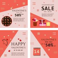 sociale media promozione modello speciale San Valentino vettore