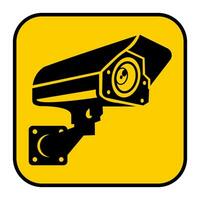 cctv video sorveglianza cartello etichette manifesto per casa e edificio icona modello design vettore